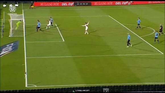 Revisión del VAR a la polémica jugada en el Uruguay vs. Perú. (Video: Conmebol)