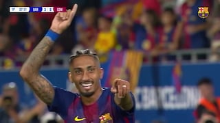 ¡Llegó el tercero! Gol de Raphinha para el 3-0 de Barcelona vs. Como en amistoso internacional