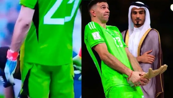 El polémico gesto de Martínez contra Mbappé en la final de Qatar 2022. (Video: Netflix)