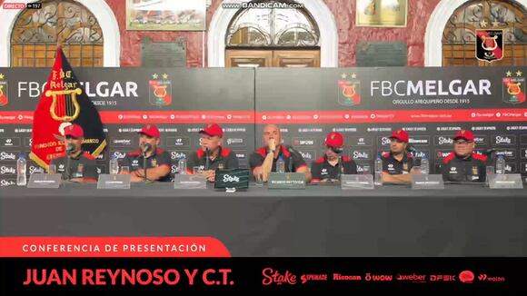 Juan Reynoso habló durante su presentación en Melgar. (Video: Melgar)