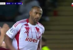 ¡Palo y adentro! Gol de Ayoub El Kaabi para el descuento de Olympiacos ante Barcelona por Champions League