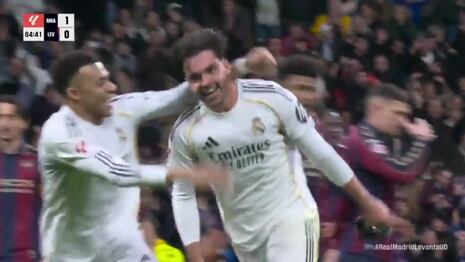 ¡Con la máscara de guerrero! Gol de Raúl Asencio para el 2-0 del Real Madrid vs Levante en LaLiga