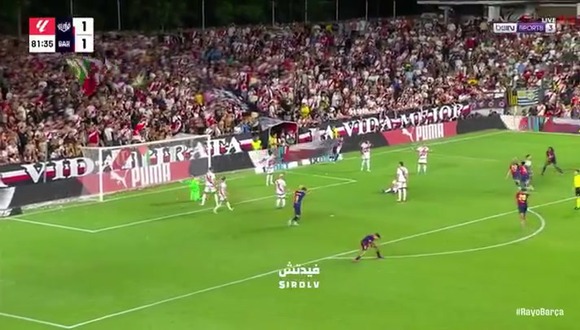 Gol de Dani Olmo para el 2-1 del Barcelona vs Rayo Vallecano. (ESPN)