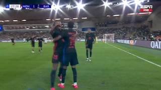 Diagonal y remate al primer palo: el golazo de Lamine Yamal para el 1-1 de Barcelona vs. Mónaco