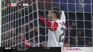El primero del año: gol de Santi Giménez para el 2-0 de Feyenoord vs. NEC por Eredivisie