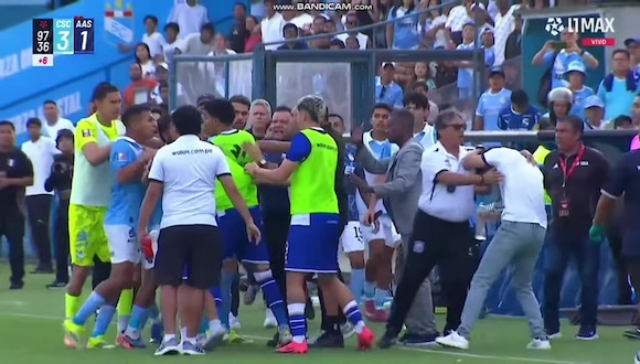 Protocolo por posible insulto racista contra Cristiano da Silva en el Sporting Cristal vs. Alianza Atlético. (Video: L1 MAX)