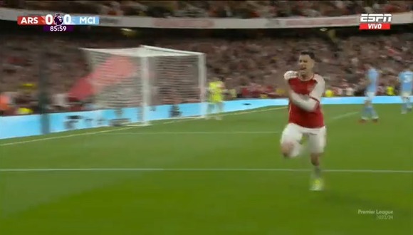 Gabriel Martinelli fue autor del primer gol del partido entre Arsenal vs. Manchester City. (Video: ESPN)
