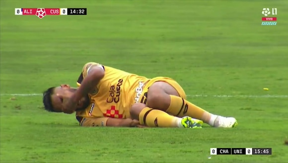 Terrible lesión de Miguel Aucca en Alianza Lima vs. Cusco FC. (Video: L1 MAX)