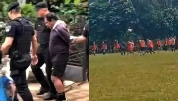 Árbitro apuñaló a jugador en encuentro interbarrial. (Video: Twitter)