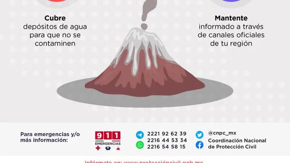 Mira las recomendaciones ante la caída de cenizas del Volcán Popocatépetl en CDMX. (Vídeo: @webcamsdemexico).