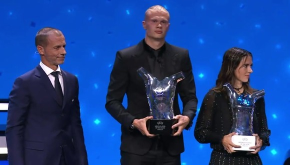 Erling Haaland es elegido mejor jugador de la UEFA. (Video: ESPN)