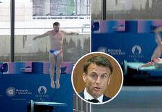 Viral: La aparatosa caída de un clavadista francés frente a Macron