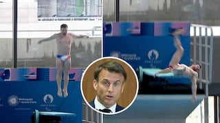 Viral: La aparatosa caída de un clavadista francés frente a Macron