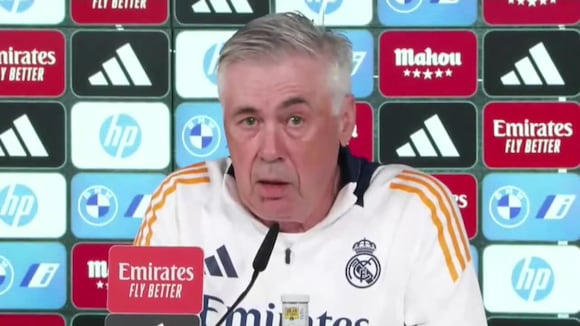 La conferencia de prensa de Ancelotti antes del partido entre Real Madrid y Barcelona. (Video: EFE)