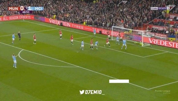 Erling Haaland marca el 2-0 del City vs. United. (Video: BEIN)