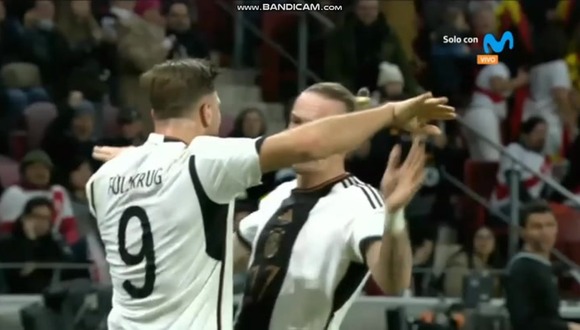 Niclas Füllkrug marcó el 2-0 de Alemania sobre Perú en Maguncia. (Video: Movistar Deportes)