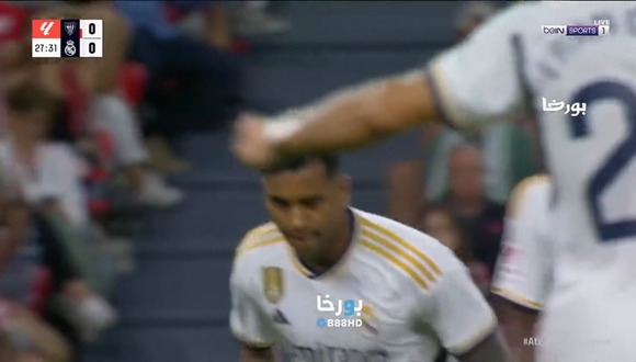 ¡Golazo para los ‘Blancos’! Rodrygo anota el 1-0 en el Real Madrid vs. Athletic Club. (Vídeo: @RMadridUniido).