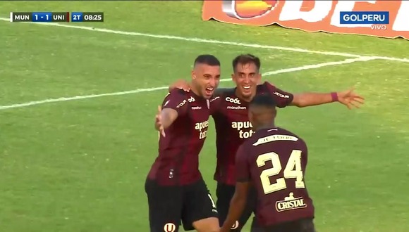 Gol de Herrera para el 2-1 de Universitario vs. Municipal. (Video: GOLPERU)