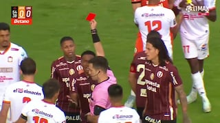 ¡Con polémica jugada! José Carabalí recibió la tarjeta roja en el 0-0 de Universitario vs Ayacucho FC