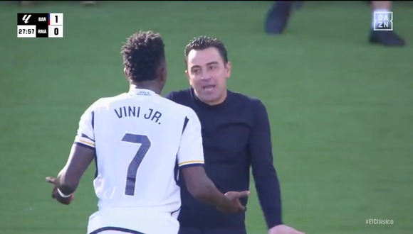 El careo entre Xavi y Vinicius en el Barcelona vs. Real Madrid: tensión en el Clásico. (Video: DAZN)