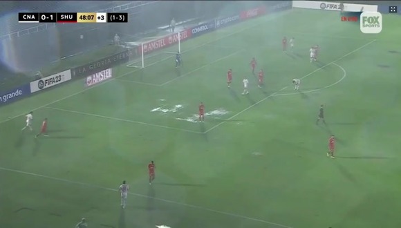 Lluvia torrencial retrasó el duelo entre Sport Huancayo vs. Nacional. (Video: FOX Sports)
