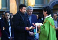 Stefano Peschiera y Edison Flores se encontraron en la Iglesia de las Nazarenas