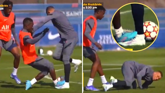 Kylian Mbappé sufre tremendo pisotón