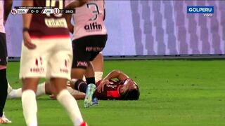 ¡Se fue lesionado! La dura caída del ‘Tunche’ Rivera en el Universitario vs. Sport Boys