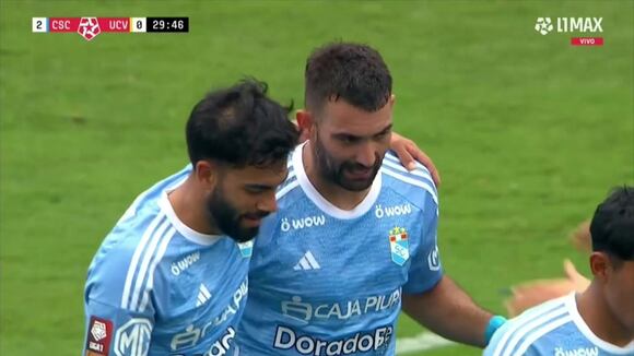 Gol de Martín Cauteruccio para el 2-0 de Sporting Cristal vs César Vallejo. (Vídeo: Liga 1 MAX).