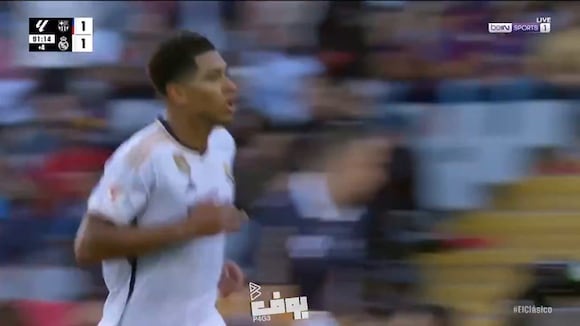 Jude Bellingham marcó el 2-1 del Real Madrid sobre el Barcelona. (Video: beIN Sports)