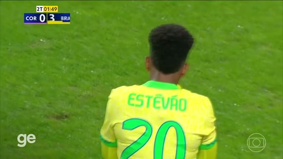 Gol de Estevão para el 3-0 de Brasil vs. Corea del Sur. (Video: ge)