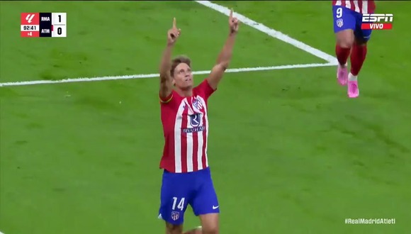 Gol de Marcos Llorente para el 1-1 de Real Madrid vs. Atlético. (Video: ESPN)