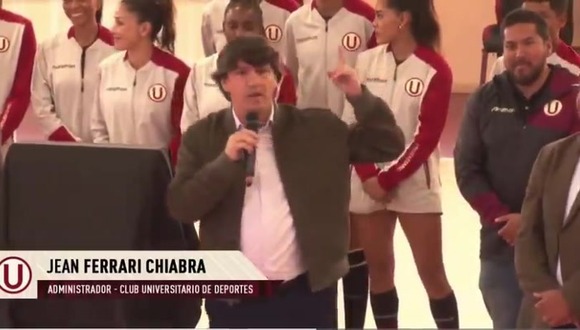 Jean Ferrari declaró tras la inauguración del complejo polideportivo de Universitario. (Video: Universitario TV)