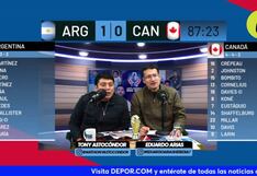 La reacción de Depor al gol de Lautaro Martínez en el Argentina vs Canadá