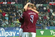 ¡Apareció el ‘Androide’! Gol de Erling Haaland para el 1-0 de Noruega vs. Estonia por Eliminatorias