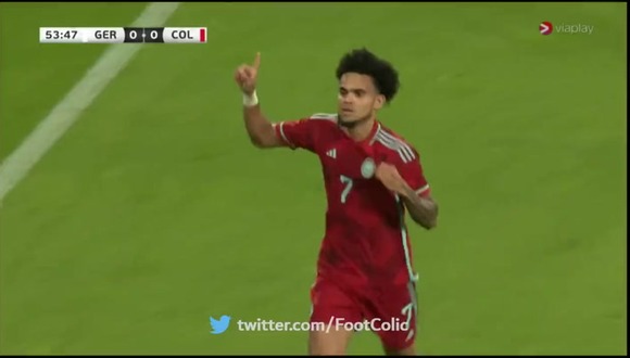 Luis Díaz anotó el 1-0 en el partido entre las selecciones de Colombia y Alemania. (Video: ViaPlay)