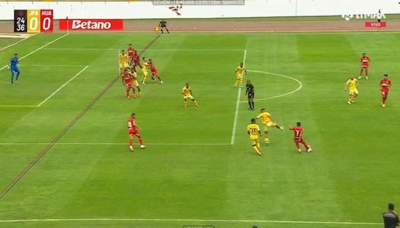 Gol anulado a Hugo Ángeles en el Sport Huancayo vs. Juan Pablo II College. (Video: L1 MAX)