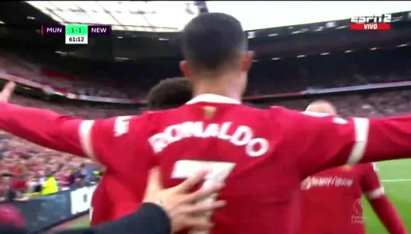 Cristiano Ronaldo anotó su segundo gol para Manchester United vs. Newcastle. (Video: ESPN2)