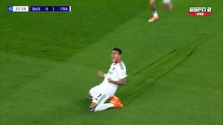 Recuperación, velocidad y gran definición: golazo de Knauff para el 1-0 de Frankfurt vs. Barcelona