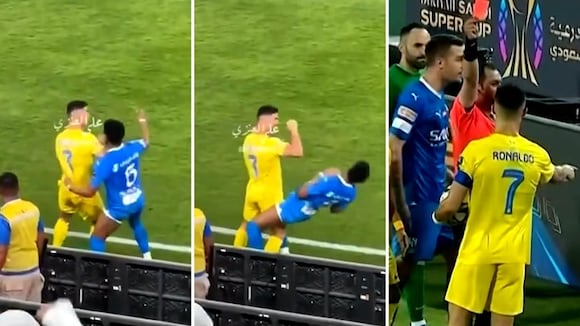 Cristiano Ronaldo expulsado en el fútbol de Arabia Saudita