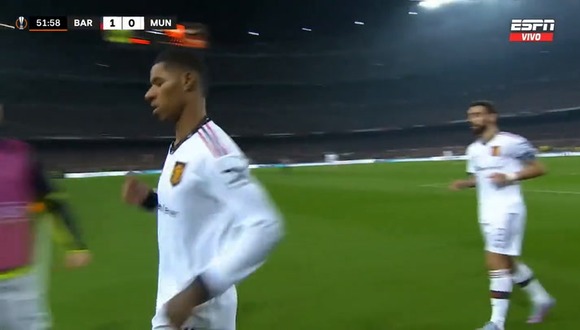 Rashford anotó el empate 1-1 del Barcelona vs. Manchester United. (Video: ESPN)