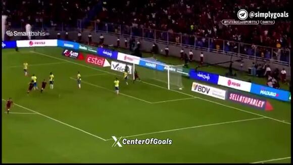 Telasco Segovia puso el 1-1 en el Venezuela vs Brasil por Eliminatorias 2026. (SporTV)