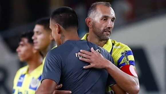 Alex Valera y Hernán Barcos tuvieron un reencuentro tras el partido entre Universitario vs. FC Cajamarca. (Video: Liga 1 / Foto: GEC)