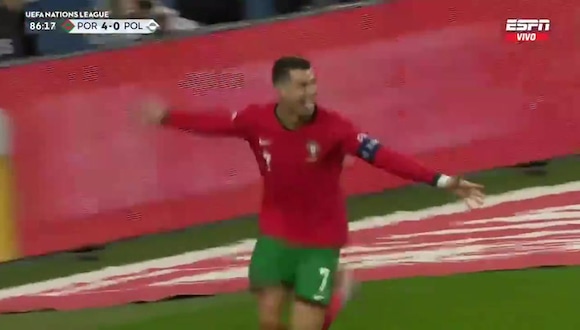 Cristiano Ronaldo marcó de chalaca en Portugal vs. Polonia. (Video: ESPN)