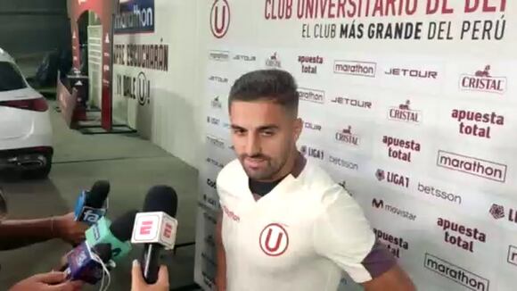 Luis Urruti declaró tras el entrenamiento nocturno de Universitario. (Video: Wilmer Robles)