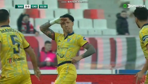 Gianluca Lapadula marcó el 1-0 del Cagliari ante Bari por la Serie B. (Video: DIRECTV)