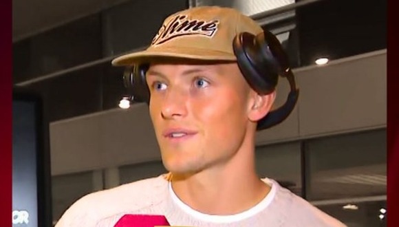 Oliver Sonne a su llegada a Uruguay. (Video: Fútbol en América)