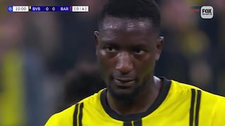 ¡Qué calidad! Gol de Serhou Guirassy de penal para el 0-1 del Barcelona vs Dortmund