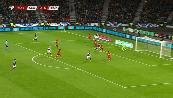 Un rebalón de Porro le valió el gol a Escocia. (Video: Star Plus)