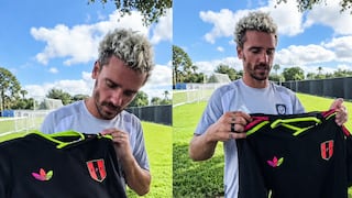 Antoine Griezmann con la camiseta de la Selección Peruana y el grato recuerdo de Jefferson Farfán
